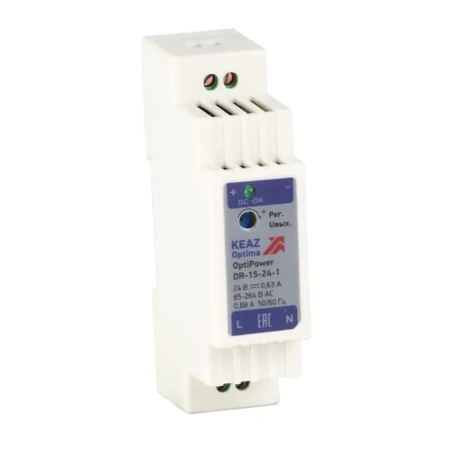 Блок питания OptiPower DR-15-24-1 КЭАЗ 284543 - фото