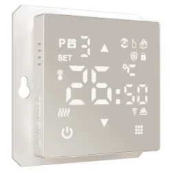 Умный сенсорный терморегулятор для теплого пола дымчатый W1151217