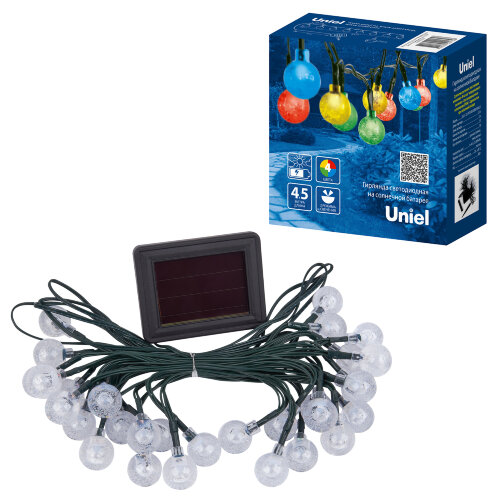 USL-S-231-PT4500 BUBBLE BALLS Садовая гирлянда на солнечной батарее Шарики-пузырьки, 30 светодиодов, Разноцветный свет, 1xАА Ni-Mh аккумулятор в-к, IP44, TM Uniel - фото 8