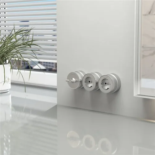 Розетка с заземлением Vintage серебро матовый/хром W5871054 - фото 3