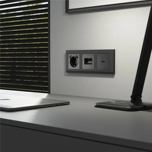 Накладка для розетки HDMI (Hammar черный) W1296008 - фото 3