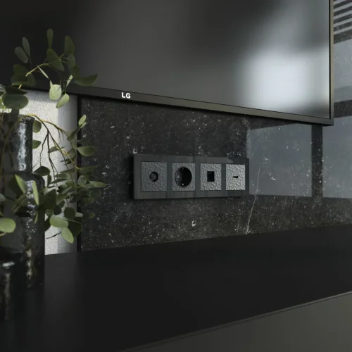 Накладка для розетки HDMI (Hammar черный) W1296008 - фото 2