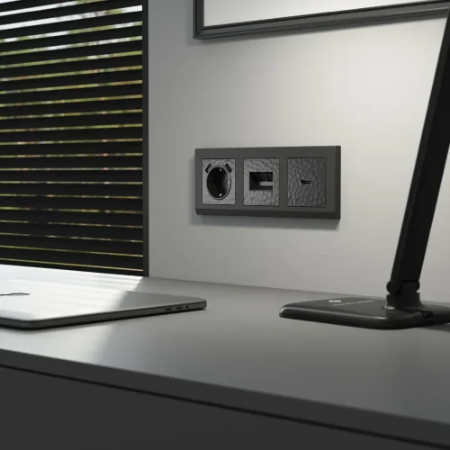 Накладка для розетки HDMI (Hammar черный) W1296008 - фото 3