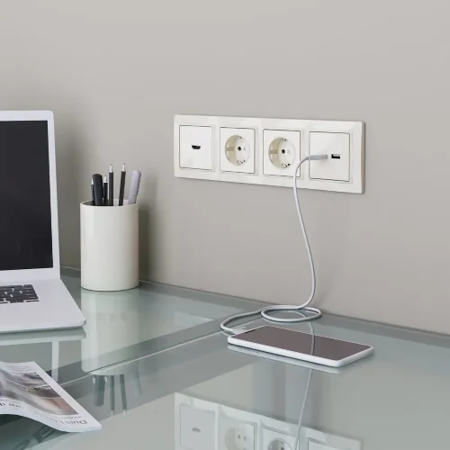 Розетка HDMI (слоновая кость) W1186003 - фото 2