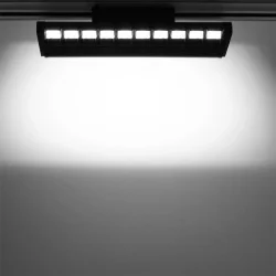 Светодиодный трековый светильник 2L JH-U7 PX2 (220VAC, 2x25W, white 6000K, 45-90°, черный)