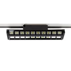 Светодиодный трековый светильник 2L JH-U7 PX2 (220VAC, 2x25W, white 6000K, 45-90°, черный)