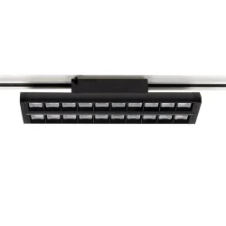 Светодиодный трековый светильник 2L JH-U7 PX2 (220VAC, 2x25W, white 6000K, 45-90°, черный)