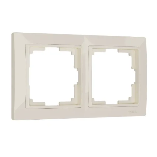Рамка из поликарбоната на 2 поста Snabb Basic слоновая кость W0022003 - фото