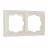 Рамка из поликарбоната на 2 поста Snabb Basic слоновая кость W0022003 - фото