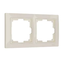 Рамка из поликарбоната на 2 поста Snabb Basic слоновая кость W0022003