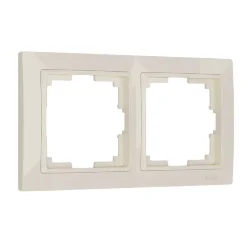 Рамка из поликарбоната на 2 поста Snabb Basic слоновая кость W0022003