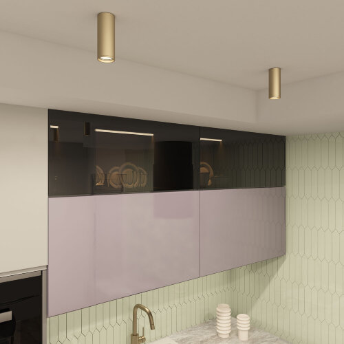 DK2051-SG Накладной светильник, IP 20, 15 Вт, GU10, матовое золото, алюминий. Фото 6