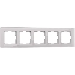 Рамка из стекла на 5 постов Favorit дымчатый W0051117