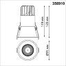 Встраиваемый светодиодный светильник с переключателем цветовой температуры «Novotech» 358910, серия: LANG. Фото 3.