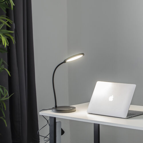 TLD-553 Black-LED-400Lm-4500K-Dimmer-USB Светильник настольный, 6W, Встроенный аккумулятор 1200mAh, Сенсорный выключатель, Черный - фото 2