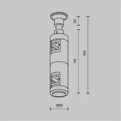 Крепление настенное Wall двойное Flarity латунь (Латунь) TRA155CW-D1-BS