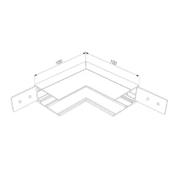 Slim Magnetic Коннектор угловой внутренний для накладного шинопровода черный 85091/00 85091/00 (057206)