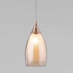 Подвесной светильник со стеклянным плафоном 50085/1 золото (044660)