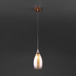 Подвесной светильник со стеклянным плафоном 50085/1 золото (044660)