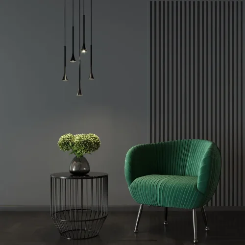 Светильник подвесной светодиодный Hall 5W 4000K черный 50314 LED - фото 4