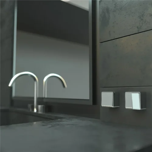 Выключатель двухклавишный влагозащищенный Gallant серебряный W5020206 - фото 3