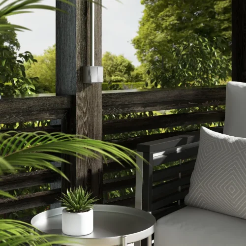 Выключатель двухклавишный влагозащищенный Gallant серебряный W5020206 - фото 2