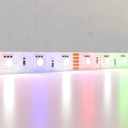Светодиодная лента 24В 5050 14,4Вт/м Цветная (RGB) + 6000K 5м IP20 (Белый) 10178