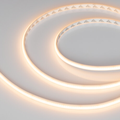 Светодиодная лента герметичная MICROLED-PW-M288-10mm 24V Warm2700 (12 W/m, IP66, 2216, 5m) (Arlight, 5 лет) - фото 1