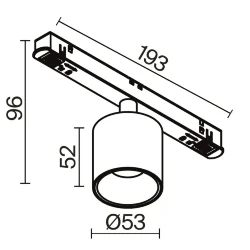 Трековый светильник Альфа / Alfa S Exility 2700-6000K 7Вт 50° Dim Smart (Черный) TR132-4-7W-DS-B