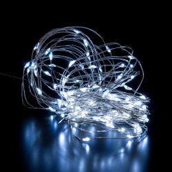 Светодиодная гирлянда нить "Роса" белый 10м IP20 400-008 белый (056041)
