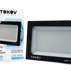Прожектор светодиодный 100Вт 6700лм 6500К IP65 черн. (TKL) TOKOV ELECTRIC TKL-FL/LED-100-6.5K-IP65