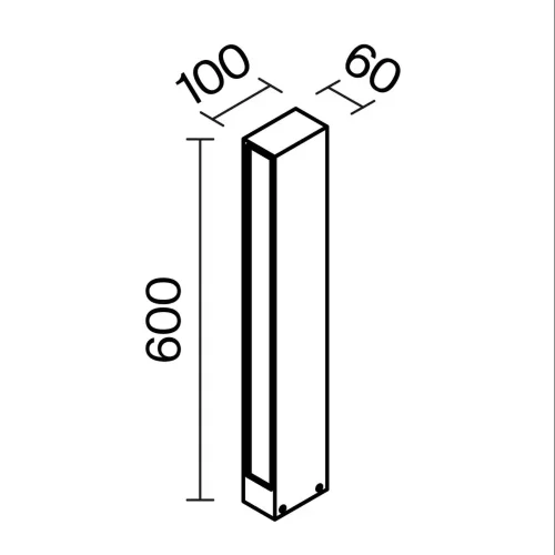 Ландшафтный светильник Hof 3000К 12Вт IP 65 (Графит) - фото 11
