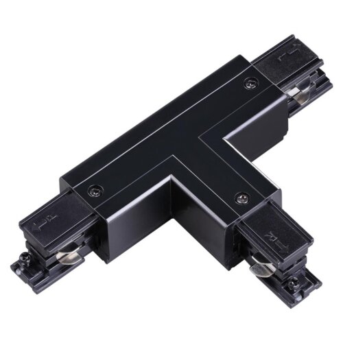 Соединитель Т-образный левый внутренний с токопроводом для трёхфазного шинопровода «Novotech» 135061 (накладной). Фото 1.