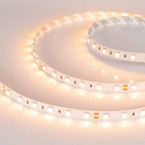 Светодиодная лента RT-B60-10mm 24V Warm2400 (14.4 W/m, IP20, 5060, 5m) (Arlight, 14.4 Вт/м, IP20) 018099(2) - фото