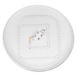 ULI-Q109 55W-3000K+4000K+6500K-R45 WHITE Светильник светодиодный накладной, Теплый свет3000K+Белый свет4000K+Дневной свет6500K, Диаметр 450мм, IP40, Корпус белый