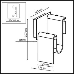 Настенный светильник «ODEON LIGHT» 5106/11WL, серия: FLOW