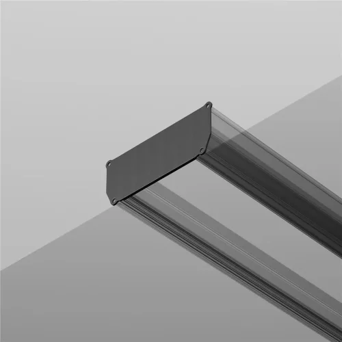 Заглушка декоративная черная 2шт. + фиксирующая черная 2шт. для профиля ALM-9940-SC (Черный) - фото 5