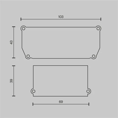 Заглушка декоративная черная 2шт. + фиксирующая черная 2шт. для профиля ALM-9940-SC (Черный) - фото 6
