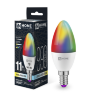Лампа светодиодная LED-СВЕЧА-RGBW-SMART 11Вт 230В Wi-Fi Е14 RGB-3000-6500К 990Лм IN HOME - Фото
