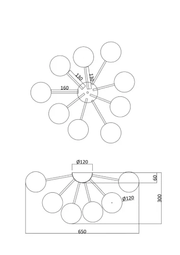 Потолочный светильник Freya FR5120CL-09G (Матовое Золото) - фото 2