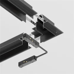 Коннектор угловой Gravity встраиваемый черный (Черный)