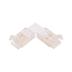 Коннектор WOLTA WLS-2PIN-8MM-MONO-L угловой для одноцветной SMD ленты шириной 8мм, комплект 3шт.