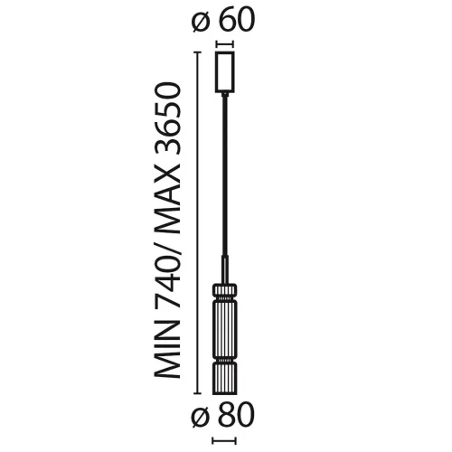 Подвесной светильник Ordo 3000К 12Вт (Черный) - фото 5