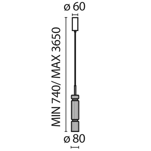 Подвесной светильник Ордо / Ordo 3000К 8Вт (Черный) MOD272PL-L12B3K1 - фото 5