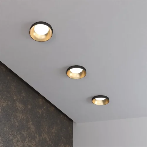 Встраиваемый точечный светильник 112 MR16 золото/черный - фото 2