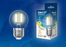 LED-G45-5W/WW/E27/CL/DIM GLA01TR Лампа светодиодная диммируемая. Форма "шар", прозрачная. Серия Air. Теплый белый свет (3000K) - фото