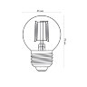 LED-G45-5W-WW-E27-CL-DIM GLA01TR Лампа светодиодная диммируемая, Форма шар, прозрачная, Серия Air, Теплый белый свет 3000K - фото 2
