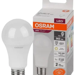 Лампа светодиодная LV 12SW/3000K (=100W) E27 | LED Value 2Y | Груша | - OSRAM