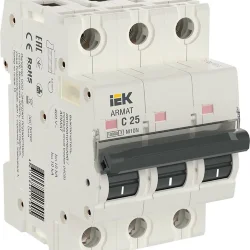 Выключатель автоматический модульный 3п C 25А M10N ARMAT IEK AR-M10N-3-C025