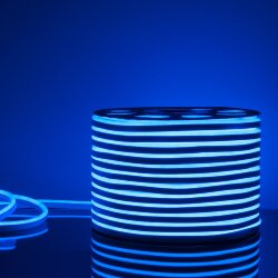 Светодиодный гибкий неон 220 В 9.6 Вт/м 120Led/м 2835 IP67, односторонний, синий, 50 м Гибкий неон 220V 9,6W 120Led 2835 IP67 односторонний синий, 50 м